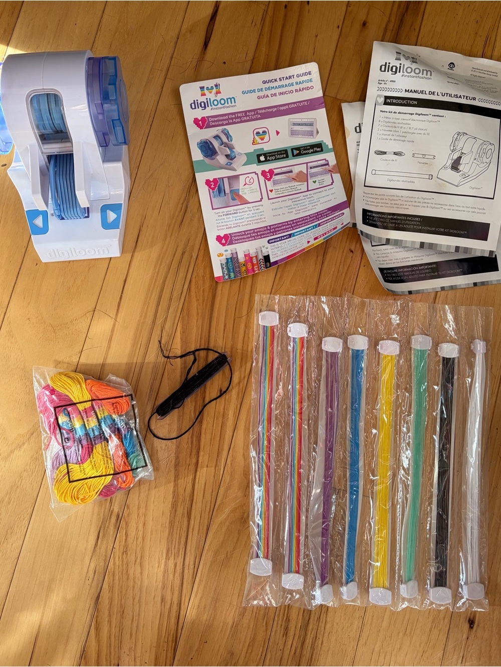 Digiloom Cord & Strand Weaving Kit in Multi Color + 3 instruction manuals